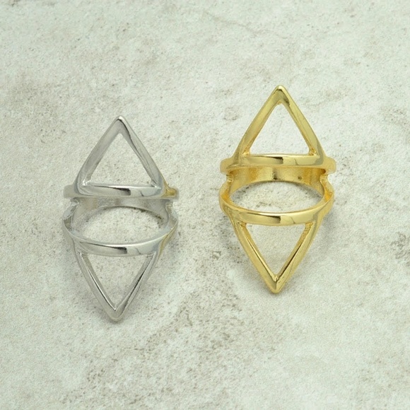 5 for $25 Geometric Triangle Shape Ring - Picture 5 of 7